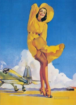 Pin up Painting - tail wind pin up